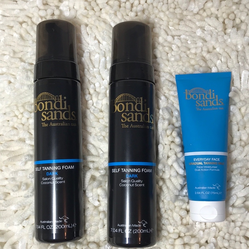 Bondi sands dark self tanning foam & face tan milk